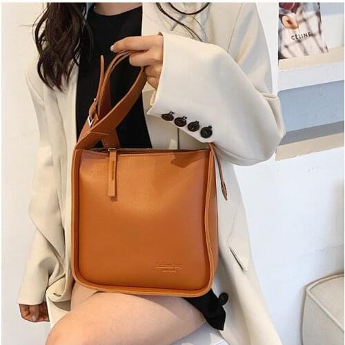 Cute Solid Color Small PU Leather Shoulder Bags for Women 2021 Summer Simple Handbags and Purses Female Designer Bag