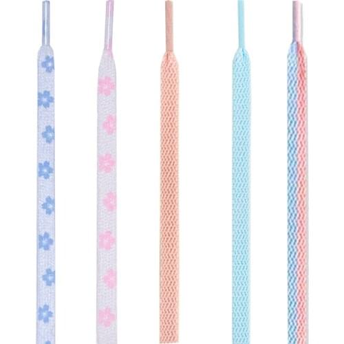 Fashion Flats Shoelace For AJ/AF1 Shoelaces Off Sneaker White Shoes Lace For Women and Men Sakura Shoe Strings Shoe Accessories