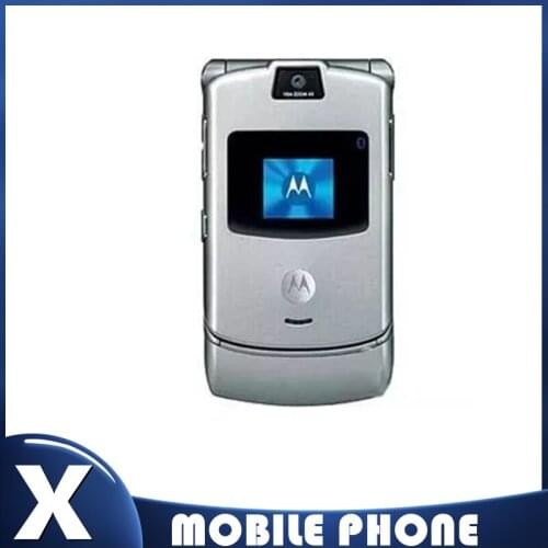 Motorola RAZR V3 Refurbished-Original Unlocked 2.2 inches GSM 850 / 900 / 1800 / 1900 Bluetooth mini USB Mini-SIM high quality
