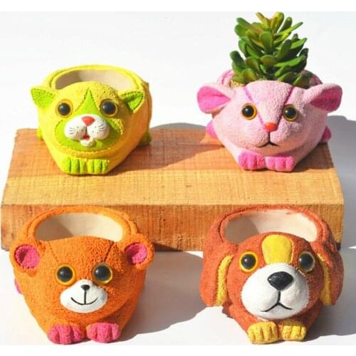 Cartoon Flower Pot Succulents Planting Flower Pots Home Decor Desktop Potted Plants Succulent Plant Pot Planters