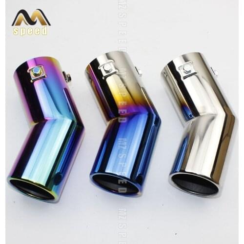 Universal Car Rear Round Exhaust Pipe Tail Muffler Tip Chrome Stainless Steel Automobile Muffler Tip Replacement For Auto Acce