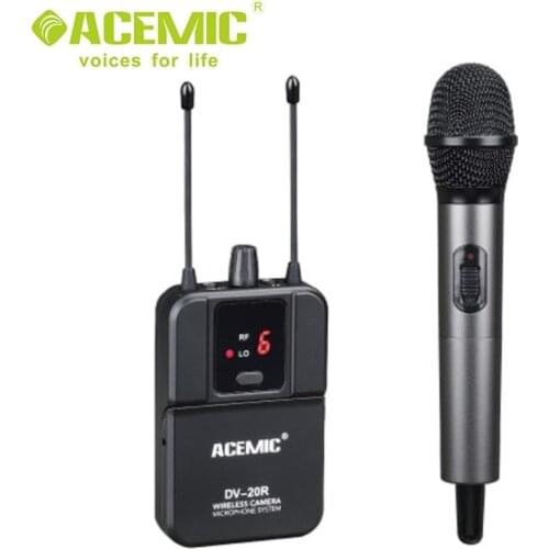 New product ACEMIC DV-20H1 DSLR / camera wireless microphone system competitive price wireless digital recording microphone
