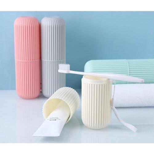 Portable Travel Toothbrush Cartridge Toothpaste Case Box Organizer Household Storage Cup Outdoor Holder Bathroom Accessorie