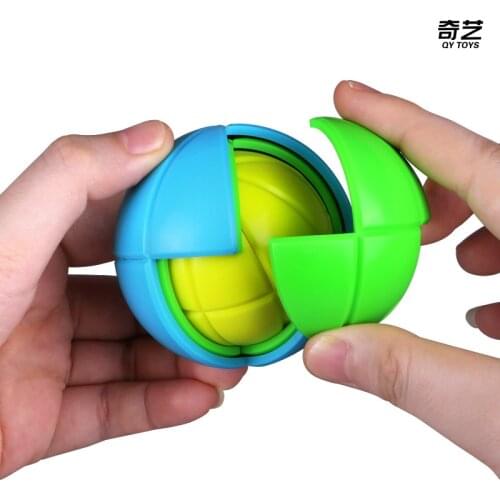 QiYi Wisdom Ball Cube 3D Puzzle Assembly Children Educational Toy DIY Magic Assembling Maze Ball