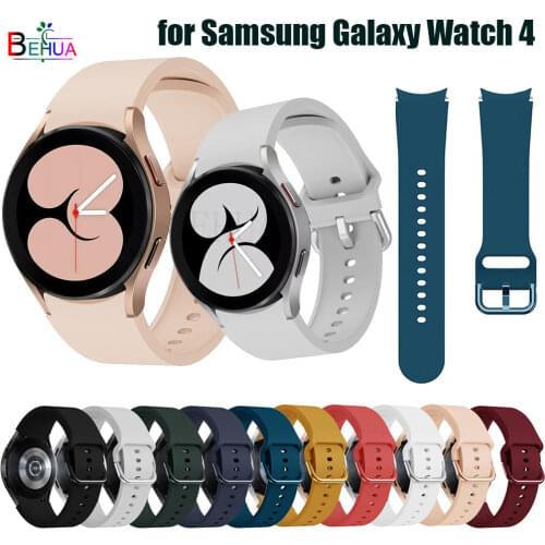 20MM Silicone Watchband For Samsung Galaxy Watch 4 Classic 42mm / Galaxy Watch 4 40MM 44 Original band Strap Wristband Bracelet