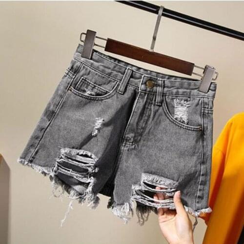 Шорты+с+высокой+талией shorts 2020 women jeans summer short woman pantalones cortos de mujer dropshipping femme denim hole