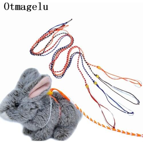 Cute Pet Hamster Rabbit Leash Harness Rope Bunny Cotton Rope Harness Lead Collar for Ferret Squirrel 2m Adjustable Pet Leash