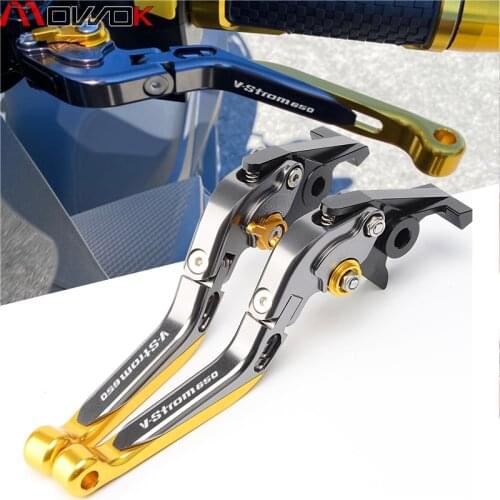 For Suzuki V-STROM 650/XT VSTROM DL650 2011-2020 Motorcycle Accessories CNC Aluminum Extendable Foldable brake Clutch Levers