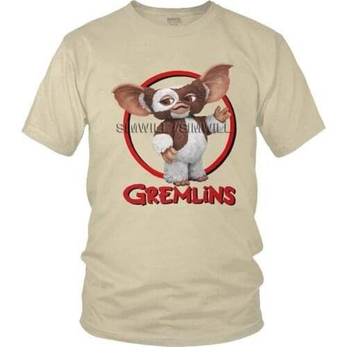 Mens Funny Gremlins T-Shirt Novelty Gizmo 80s Movie Mogwai Monster Retro Sci Fi Tshirt Short Sleeve T Shirt Cotton Tee Gift