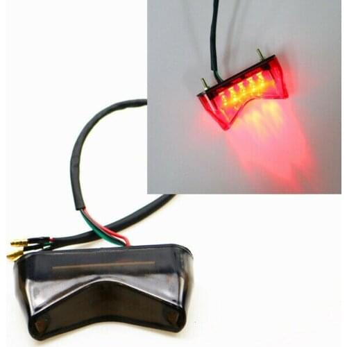 Smoke Rear Brake Tail Light For Motorcycle Honda Kawasaki Suzuki Yamaha Cruiser