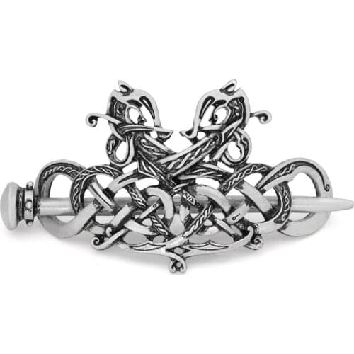 Viking Scandinavian hairpin ,Hair Clips Stick Slide Accessories amulet jewelry with valknut gift bag