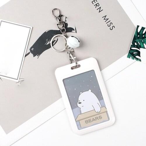 ETya Work ID Card Holder Case Pouch Cartoon Cute Kids Bus Card Wallet Travel Men Women Bank Card Protection Cover Bag Box