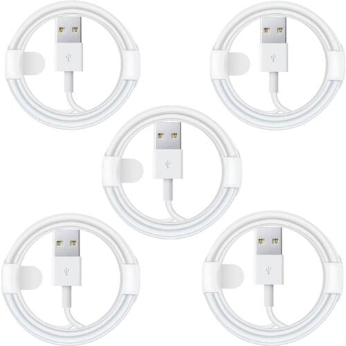 1M Data USB Cable for iPhone iPad Fast Charging Cable For iPhone 7 8 Plus X XS Max XR 5 5S SE 6 6S Plus USB Charger Wire 5 PCS