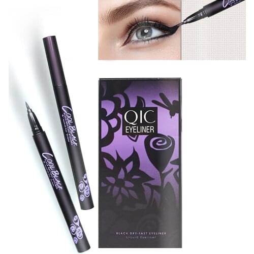 1pc Women Waterproof Black Eyeliner Pencil Long Lasting Eye Pencil Eyeliner Liquid Brush Cosmetic Eye Liner