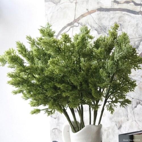 1Pc Christmas Pine tree Branches Artificial Pinaster Cypress branch for autumn fall Halloween decoration greenery flower Leaves