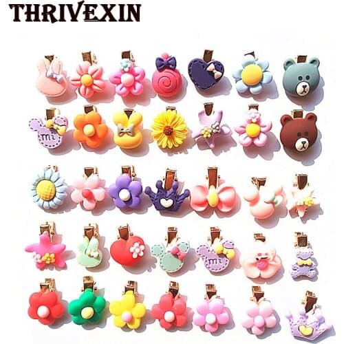 10pcs/Lot Mixed Color Dog Hairpin Cartoon Resin Hair Clips Puppy Grooming Hairgrip Headwear Hair Accessories Pets Product