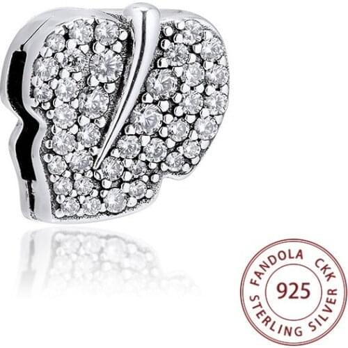 100% Real 925 Sterling Silver Sparkling Leaf Clip Reflexions Charms Fits Europe Bracelet Beads for Jewelry Making Bijoux Femme