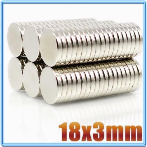10/20/50/100/200Pcs 18x3 Super Powerful Strong Bulk Round NdFeB Neodymium Disc Magnets Dia N35 Rare Earth Magnet 18*3