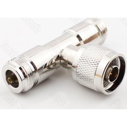 2pcs/lot N-KJK/N One Male To Two Female Connector Three Pass Connector N-T