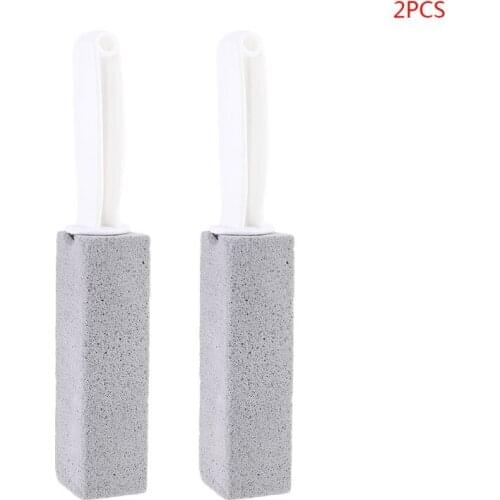 2pcs Natural Pumice Stone Cleaner Brush Toliets Bowl Ring Remover for Cleaing Hard Water Residues BBQ Pool Stain Rust
