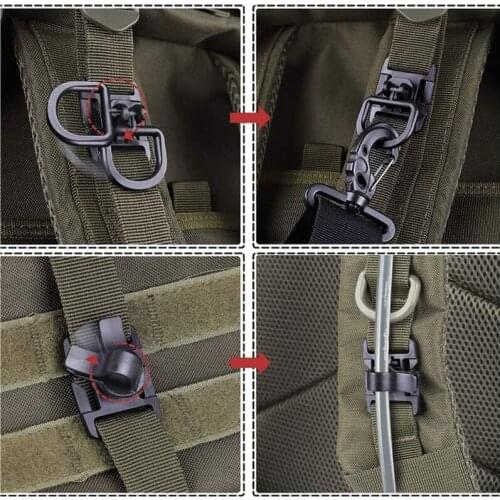 32 Pcs Backpack Fixing Buckle D-Ring Locking Gear Clip Backpack Attachments Kit Dominator Elastic Strings Strap Parts E56C