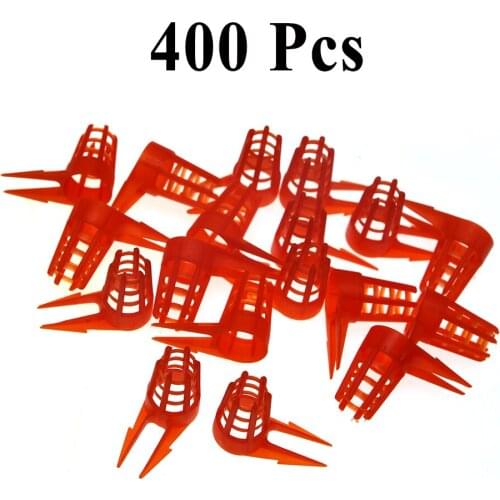 400PCS Wholesale Beekeeping Bee Queen Cage Protective Cover Larva Rearing Plastic Honeycomb Cages Cell Protection Cap Supplies