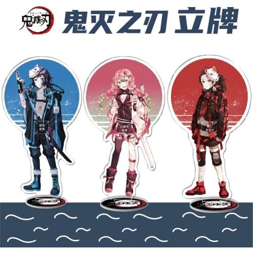 Anime Demon Slayer Acrylic Stand Kimetsu No Yaiba Nezuko Zenitsu Agatsuma Desktop Collection Model Toy Gifts