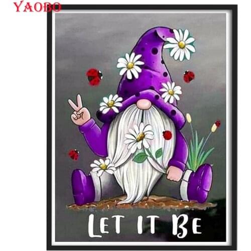 3d Crystal Diamond Cartoon christmas dwarf and flower 5d diy diamond painting Puzzle embroidery full square/round diamond mosaic