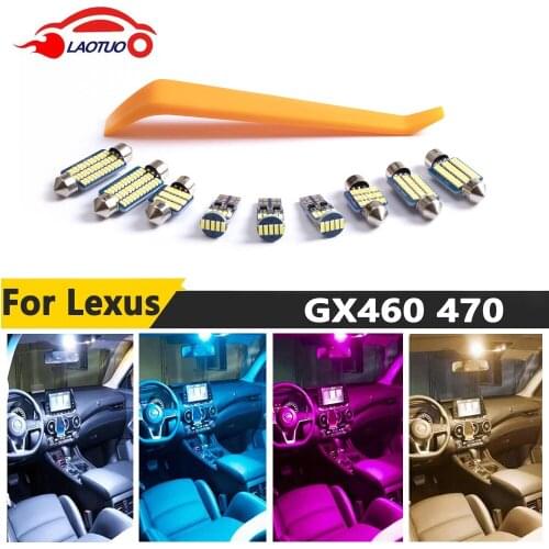 LAOTUO Interior LED For Lexus GX GX460 GX470 2010-2019 16PCS Canbus Vehicle LED Bulb Interior Dome Map Trunk Light Auto Lamp Kit