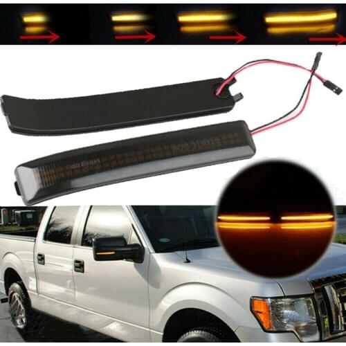 Car LED Dynamic Turn Signal Light Rearview Side Mirror Light for Ford F-Series F-150 F150 2009-2014 SVT Raptor