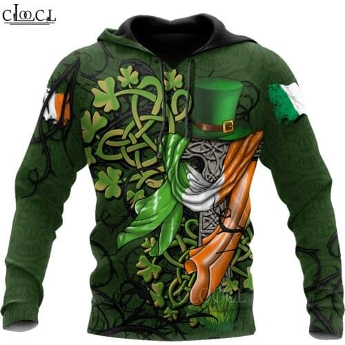 HX Newest St Patricks Day Irish 3D Print Men Women Tracksuit Pullover Fashion Harajuku Casual Autumn Hoodies Drop Shipping