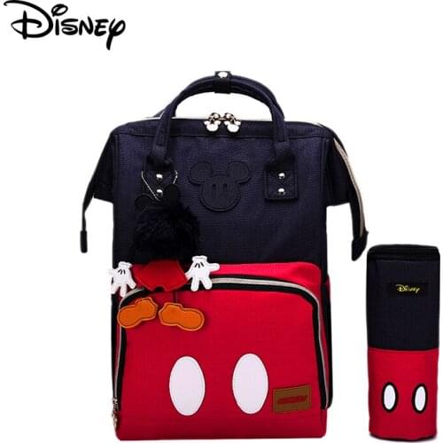 Disney Mickey Classic Diaper Bags Mummy Maternity Backpack Waterproof Large Capacity Nursing Baby Care Travel Nappy Bags Pram