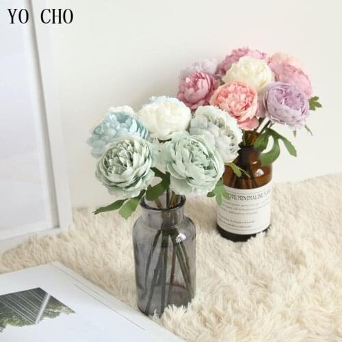 Colorful Small Silk Roses Flores Branch Artificial Flowers Roses for Wedding Party Home Luxury DIY Soft Decor Silk Roses Flowers