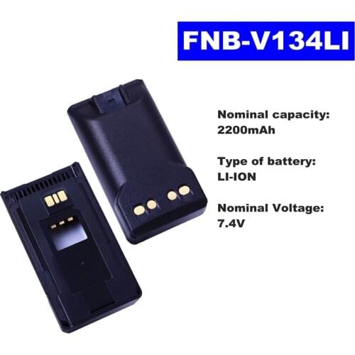 7.4V 2200mAh LI-ION Radio Battery FNB-V134LI For Vertex Standard Walkie Talkie EVX531/534/539 Two Way Radio