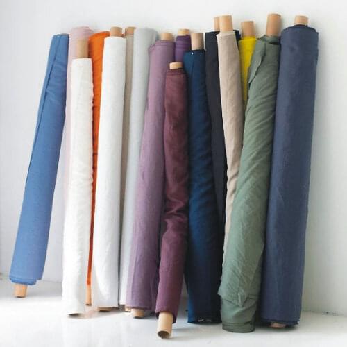 Linen 100% Fabric Solid Sofa Nature Flax Fabrics for Sewing DIY Curtain Bedding Duvet Cover Sheet Pillowcase Clothes Dresses
