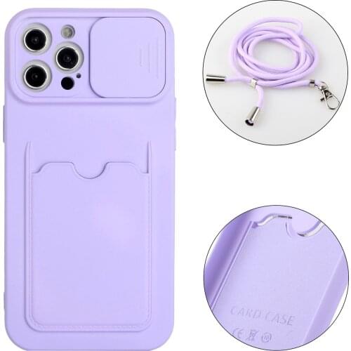 For Soft Silicone Case Back Cover For iPhone12 Pro Fashion Candy color Couples Cover Card Slot Holder Solid Color