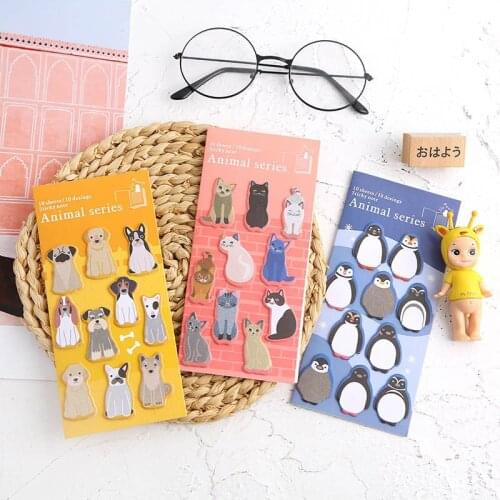 Creative Kawaii Memo Pad Bookmarks Cute Animal Sticky Notes index Posted It Planner School Offtce Stationery Supplies PaperLabel
