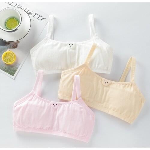 Teenager Underwear Student Small Sling Cotton Development Bra Young Girl High School Student Breathable Bra