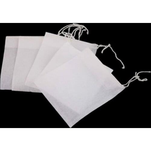 New Arrival 50/100Pcs 6 x 7cm Non-woven Fabrics Disposable Tea Bags Sealed Filter-free Herbal Tea boiled stew Soup Spice Bag