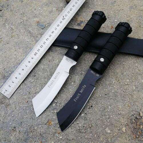 Alloy Outdoor Knife Camping Hunting Self-defense Short Knife Straight Knife Survival Knife High Hardness Military Retired Knife