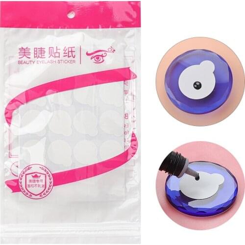 Disposable Grafted Eyelash Glue Holder Pallet Sticker Eyelash Extension Glue Pad Under Eyelash Jade Stone Eyes Makeup Tools