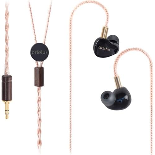 Oriolus Black Oriolus 1DD+3BA Earphone Demark Sonion BA Driver+10mm custom Dynamic Driver HiFi IEM Earphone