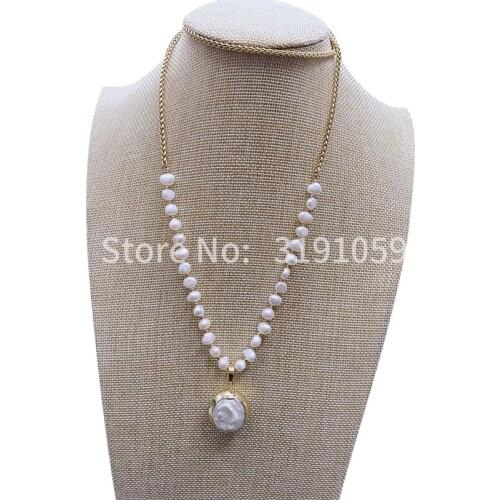 Necklace Europe and America simple pearl pendant neck chain clothing accessories with collarbone chain