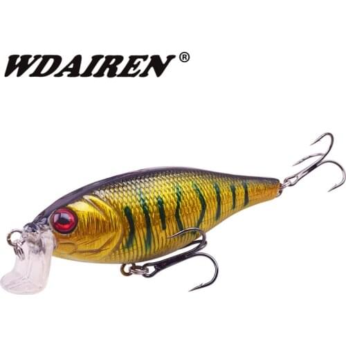 WDAIREN Minnow Fishing Lure 100mm 14.5g Hard Bait with 4# Treble Hook Swimbait Artificial Bait Hard Lure for Carp Fishing pesca