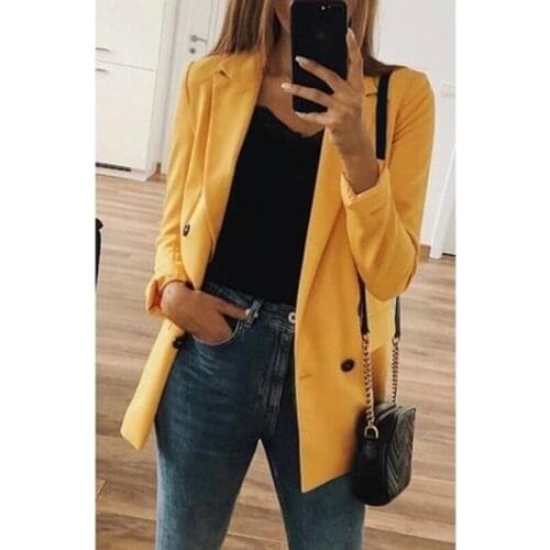 Women Jacket Autumn Long Sleeve Turn-Down Collar Oversize Jacket Outwear Elegant Overcoats Loose Plus Size Jackets And Coats