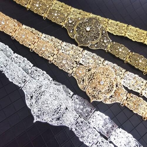 Retro elegant fashion feminine belt, suitable for the party wedding belt, elegant floral design and adjustable length belt