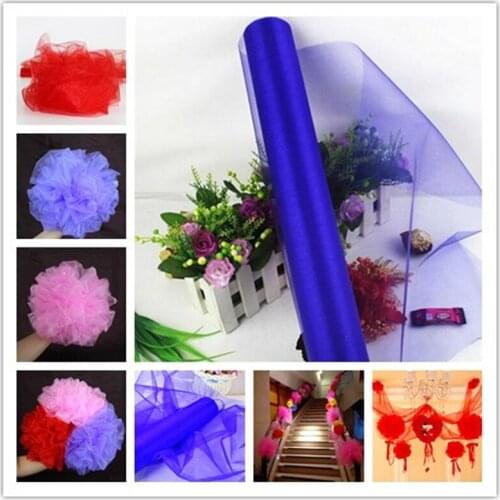0.48*5m DIY Tulle Spool Tutu Apparel Sewing Fabric Party Gift Crafts Wrap Wedding Decoration Organza Gauze Element 5ZSH800