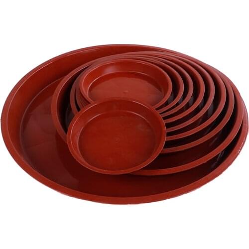 1pcs Red Plastic Garden Flower Plant Pot Saucer Round Base Planter Waterproof Tray