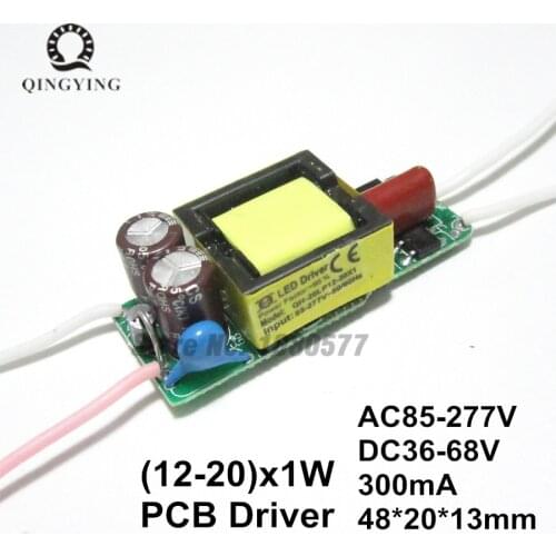 10pcs 12-20x1w High Power LED Driver 300mA 12x1w 15x1w 20x1w Lighting Transformers Isolation Constant Current Lamp Power Supply