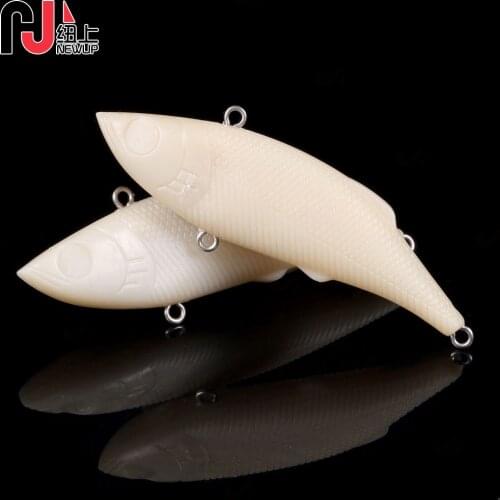 10pcs blank nude baits 7.5CM 10G Plastic VIB bait Unpainted Lure Bodies Fishing bait